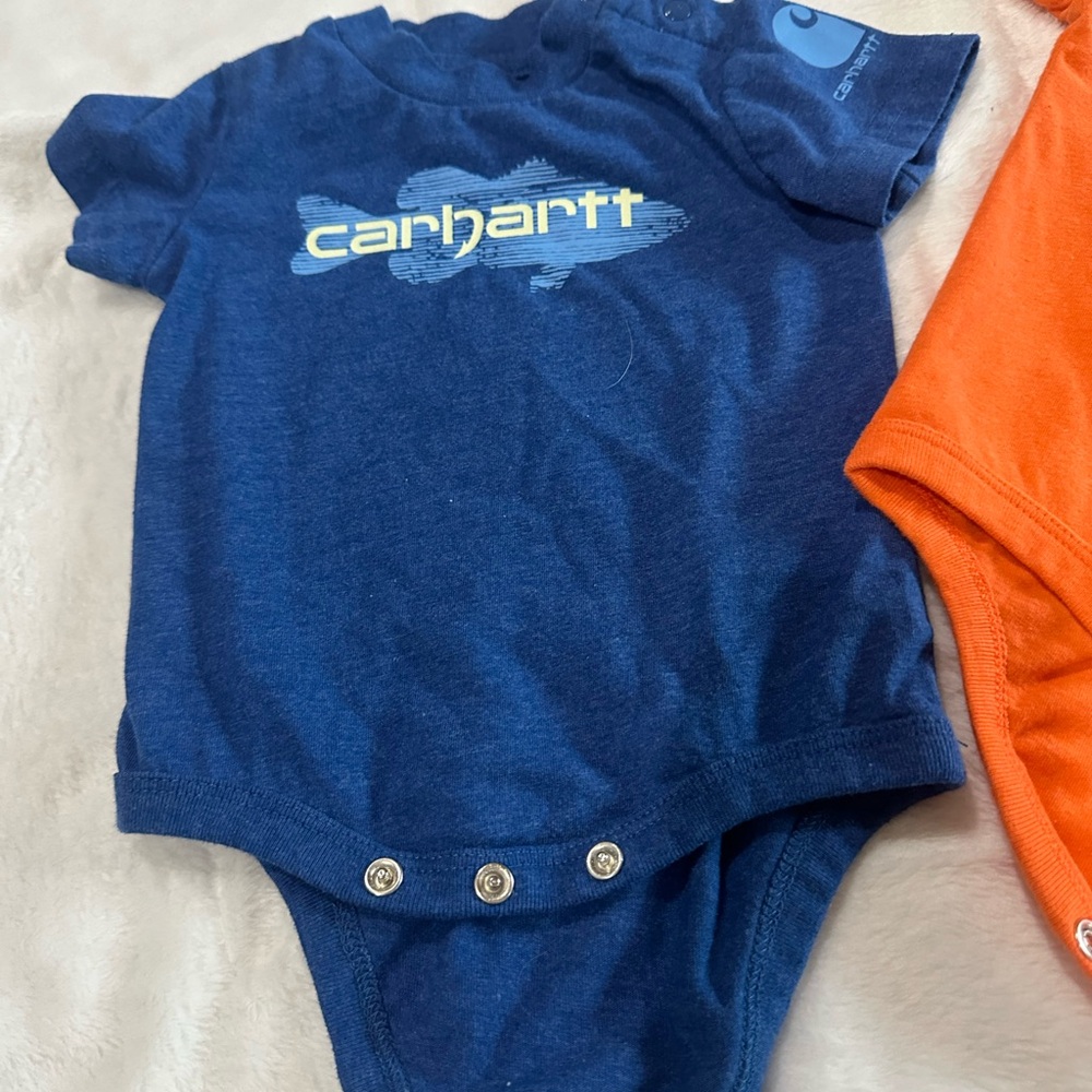 Carhartt Navy and Orange Infant Bodysuits - Picture 2 of 3